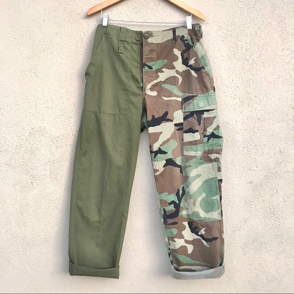 LF Pants - LF furst of a Kind camo PANTS upcycle FATIGUES L